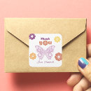 Search for purple butterfly thank you stickers Boho