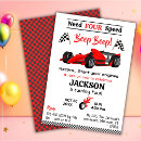 Search for sports car birthday invitations Start your engines