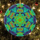 Search for tie in christmas tree decorations Psychedelic