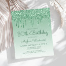Search for green 30th birthday invitations Trendy