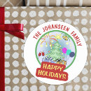 Search for merry christmas and happy new year stickers Bright