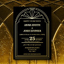 Search for silver art deco invitations Silver and black