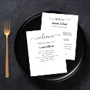 Search for menu and wedding programs Black and white