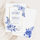 Search for blue porcelain wedding invitations Elegant