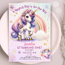 Search for unicorn fairy invitations Rainbow