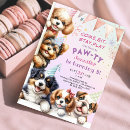 Search for dog pawty invitations Pink