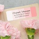 Search for pink stripe return address labels Simple