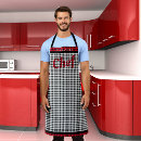 Search for red and black plaid aprons Chef