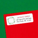 Search for laurel wreath return address labels Red