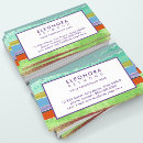 Search for bright color business cards Rainbow