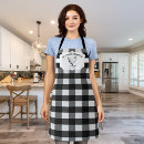 Search for black and white chicken aprons Rustic