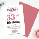 Search for 33rd birthday invitations Elegant