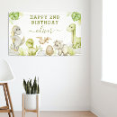 Search for dinosaur birthday banners Green