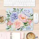 Search for flowers floral mousepads Blue