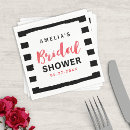 Search for red and black napkins Bridal shower