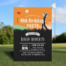 Search for golf 40th birthday invitations Golfer