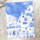 Search for watercolour painting postcards Santorini