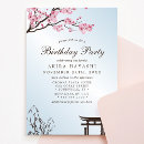 Search for sakura birthday invitations Oriental