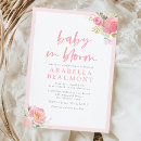 Search for pink floral baby shower invitations Summer