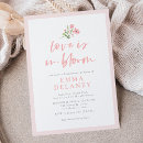 Search for feminine bridal shower invitations Pink flowers
