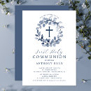Search for boy first communion invitations Cross