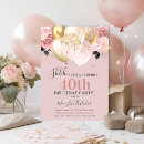 Search for girly 40th birthday invitations Woman