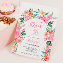Search for pastel sweet 16 invitations Floral wildflowers birthday celebration