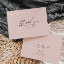 Search for pink black wedding thank you cards Minimalist
