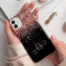 Search for rose gold glitter iphone cases Monogrammed