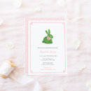 Search for rabbit baby girl shower invitations Watercolor