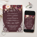 Search for burgundy lace wedding invitations Winter