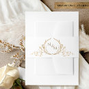 Search for wedding invitation belly bands Elegant
