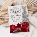 Search for red and silver bridal shower invitations Diamond
