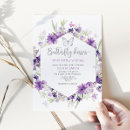 Search for purple and silver baby shower invitations Floral