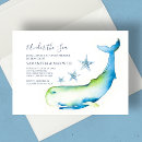 Search for watercolor whale baby shower invitations Nautical