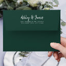 Search for dark green envelopes Modern typography