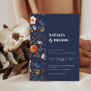 Search for terracotta and navy wedding invitations Watercolor floral