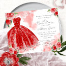 Search for red silver quinceanera invitations Elegant