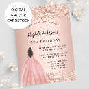 Search for rose gold dress invitations Princess