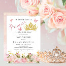 Search for princess is on her way baby shower invitations Mother to be