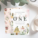 Search for little princess 1st birthday invitations Watercolor