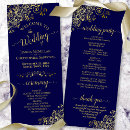 Search for navy wedding programs Navy blue and gold