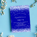 Search for royal blue sweet 16 invitations Glitter