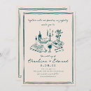 Search for hand drawn wedding invitations Retro