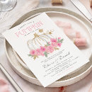 Search for pink gold pumpkin baby shower invitations Elegant