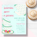 Search for shabby chic tea party invitations A baby is brewing