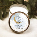 Search for blue gold baby shower stickers Moon and stars