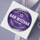 Search for star of david bar mitzvah stickers Purple