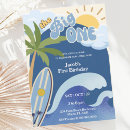Search for the big one birthday invitations Surf