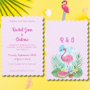 Search for flamingo wedding invitations Watercolor